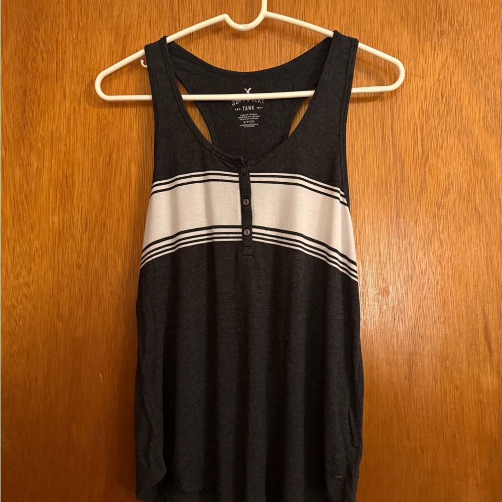 American Eagle AE Women's soft & sexy Black and White Tank Top